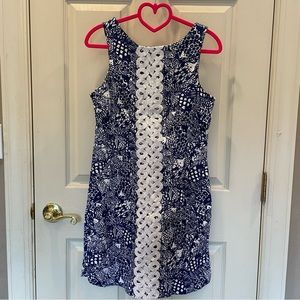 Lilly Pulitzer navy and white dress